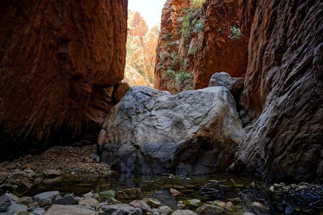 Red-rock ranges and desert landscape near Alice Springs