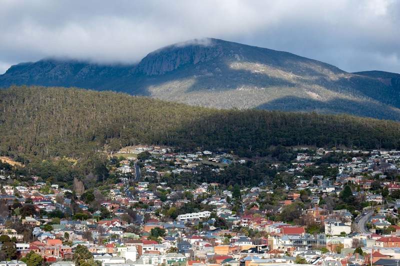 Alpine terrain above Hobart, Tasmania